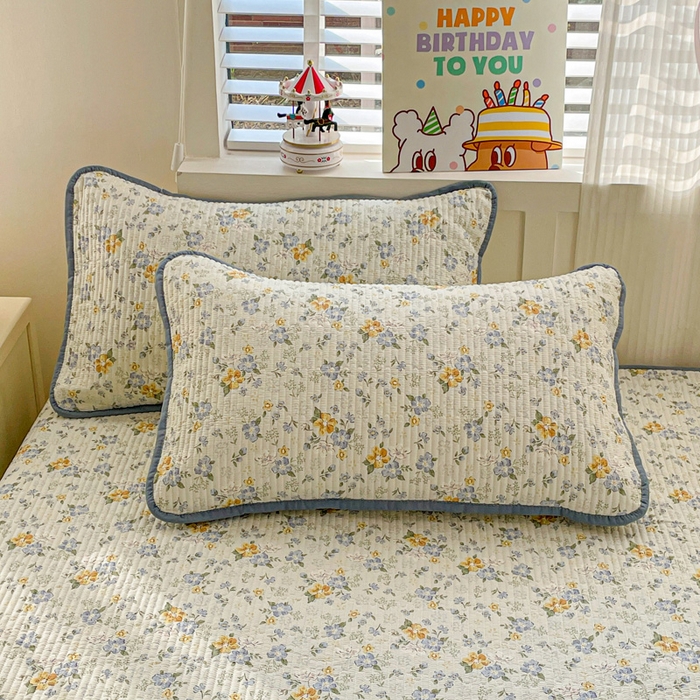 91家纺网 家纺一手货源 找家纺 富馨莱 2025春夏新款纯棉夹棉单床盖床盖单件薄床垫 艾莎