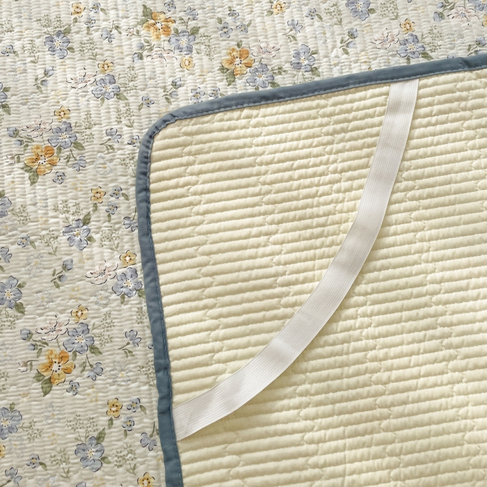 91家纺网 家纺一手货源 找家纺 富馨莱 2025春夏新款纯棉夹棉单床盖床盖单件薄床垫 艾莎