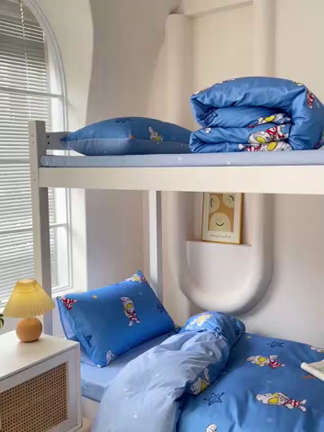 91家纺网 家纺一手货源 找家纺 （总）名兮家居 2025-全棉纯棉13372经典奥特曼-三丽鸥学生床多件套【含防伪标】