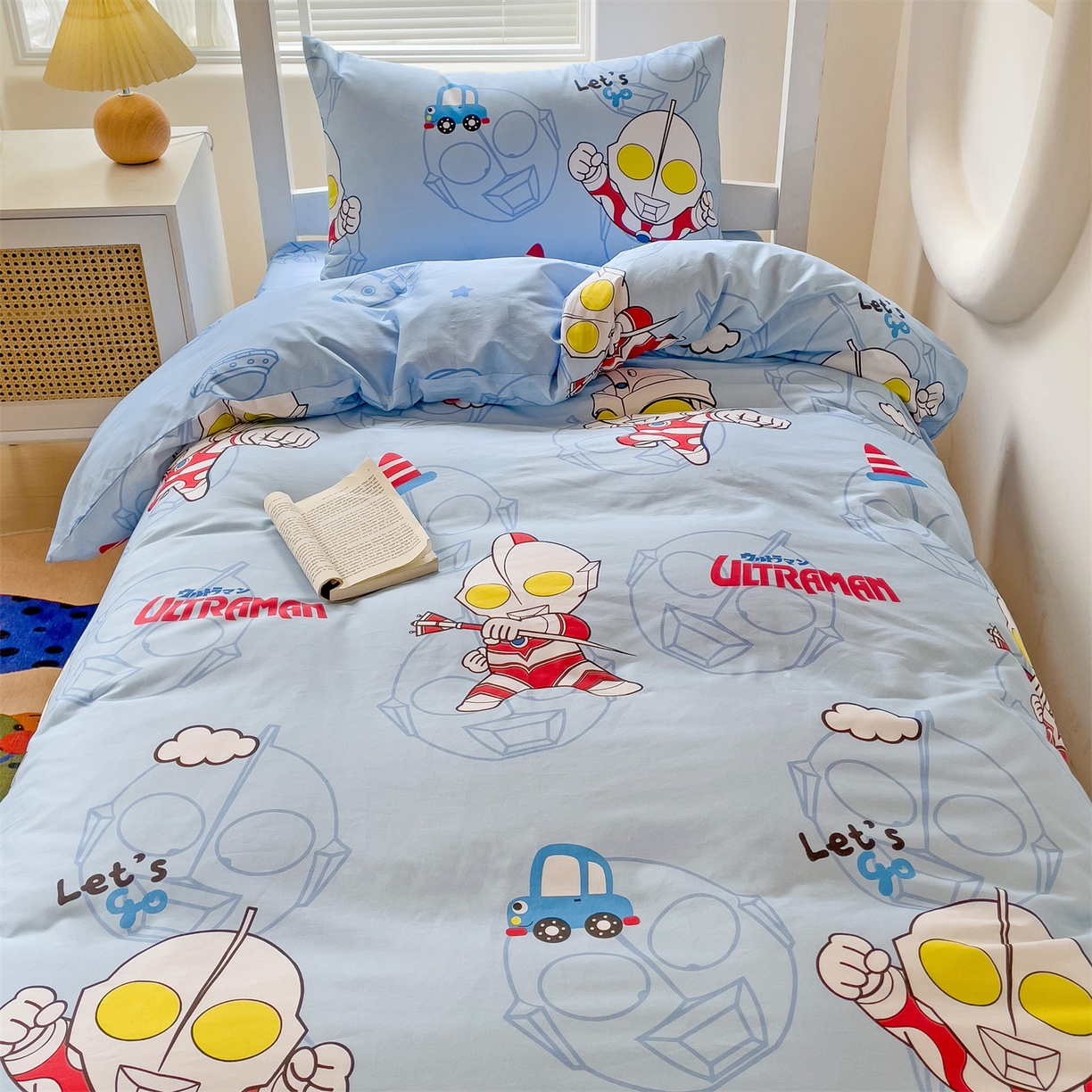 名兮家居 2025-全棉纯棉13372经典奥特曼-三丽鸥学生床多件套【含防伪标】 奥特兄弟