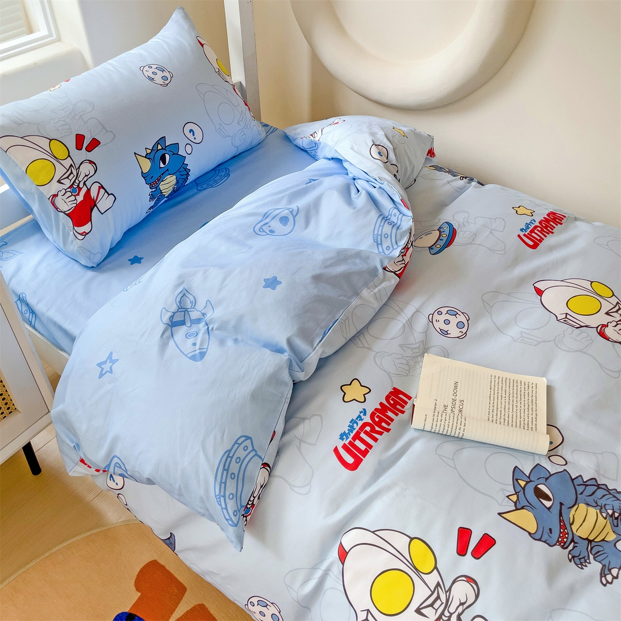 91家纺网 家纺一手货源 找家纺 名兮家居 2025-全棉纯棉13372经典奥特曼-三丽鸥学生床多件套【含防伪标】 奥特勇士