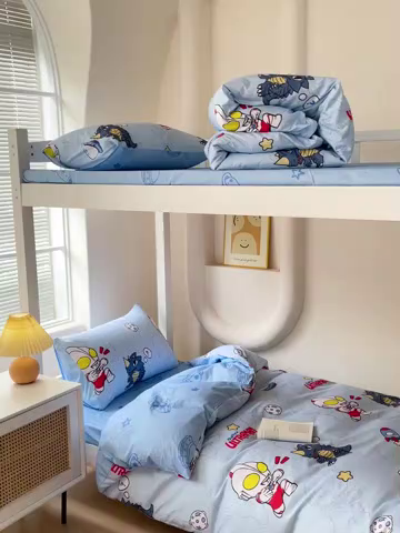 91家纺网 家纺一手货源 找家纺 名兮家居 2025-全棉纯棉13372经典奥特曼-三丽鸥学生床多件套【含防伪标】 奥特勇士