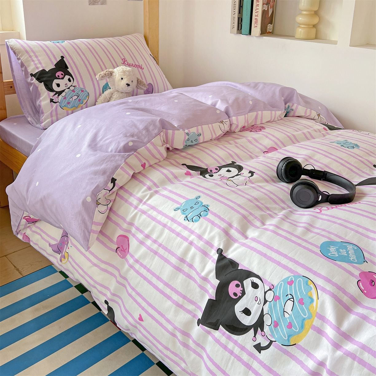 91家纺网 家纺一手货源 找家纺 名兮家居 2025-全棉纯棉13372经典奥特曼-三丽鸥学生床多件套【含防伪标】 棒棒糖