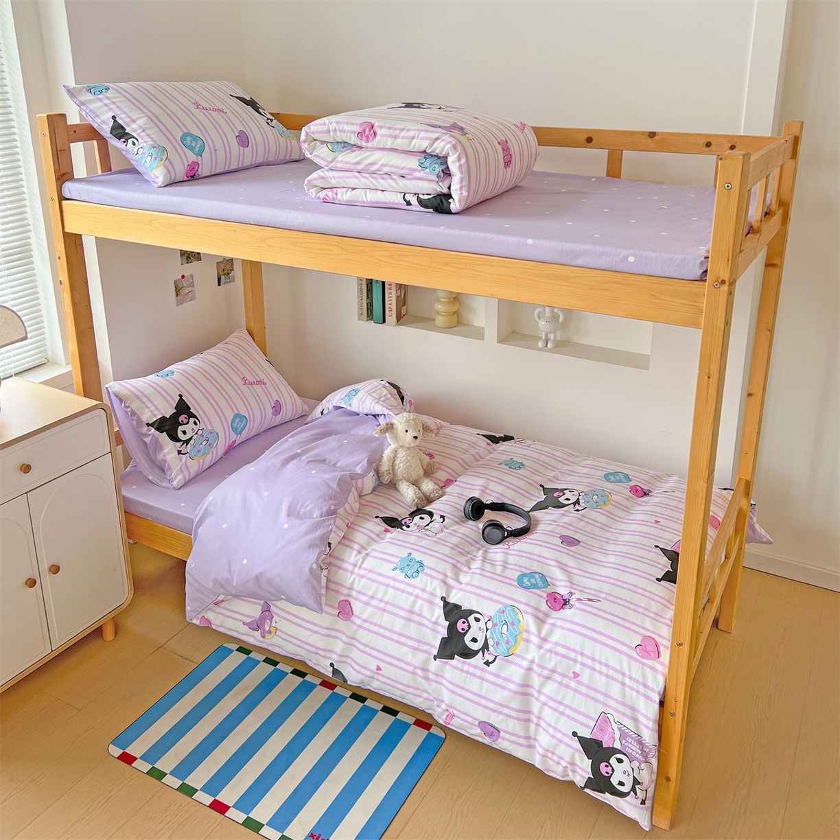 91家纺网 家纺一手货源 找家纺 名兮家居 2025-全棉纯棉13372经典奥特曼-三丽鸥学生床多件套【含防伪标】 棒棒糖