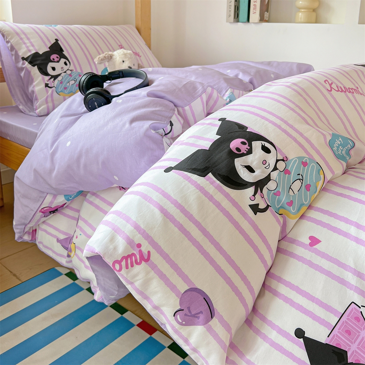 91家纺网 家纺一手货源 找家纺 名兮家居 2025-全棉纯棉13372经典奥特曼-三丽鸥学生床多件套【含防伪标】 棒棒糖