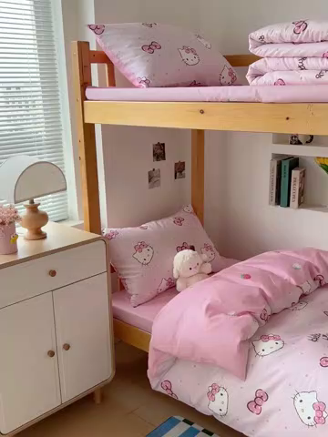 91家纺网 家纺一手货源 找家纺 名兮家居 2025-全棉纯棉13372经典奥特曼-三丽鸥学生床多件套【含防伪标】 呆萌kt