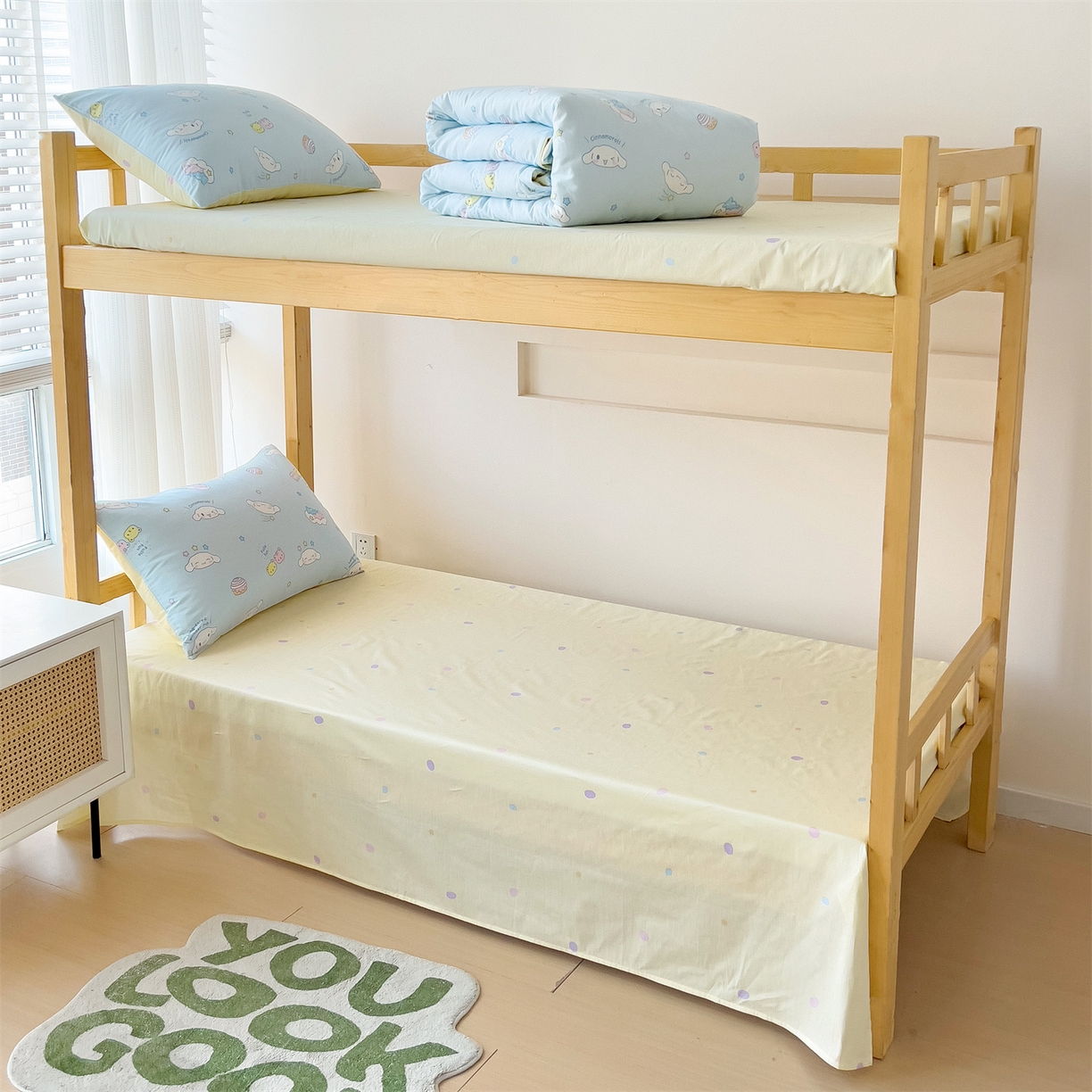 91家纺网 家纺一手货源 找家纺 名兮家居 2025-全棉纯棉13372经典奥特曼-三丽鸥学生床多件套【含防伪标】 蛋糕玉桂狗