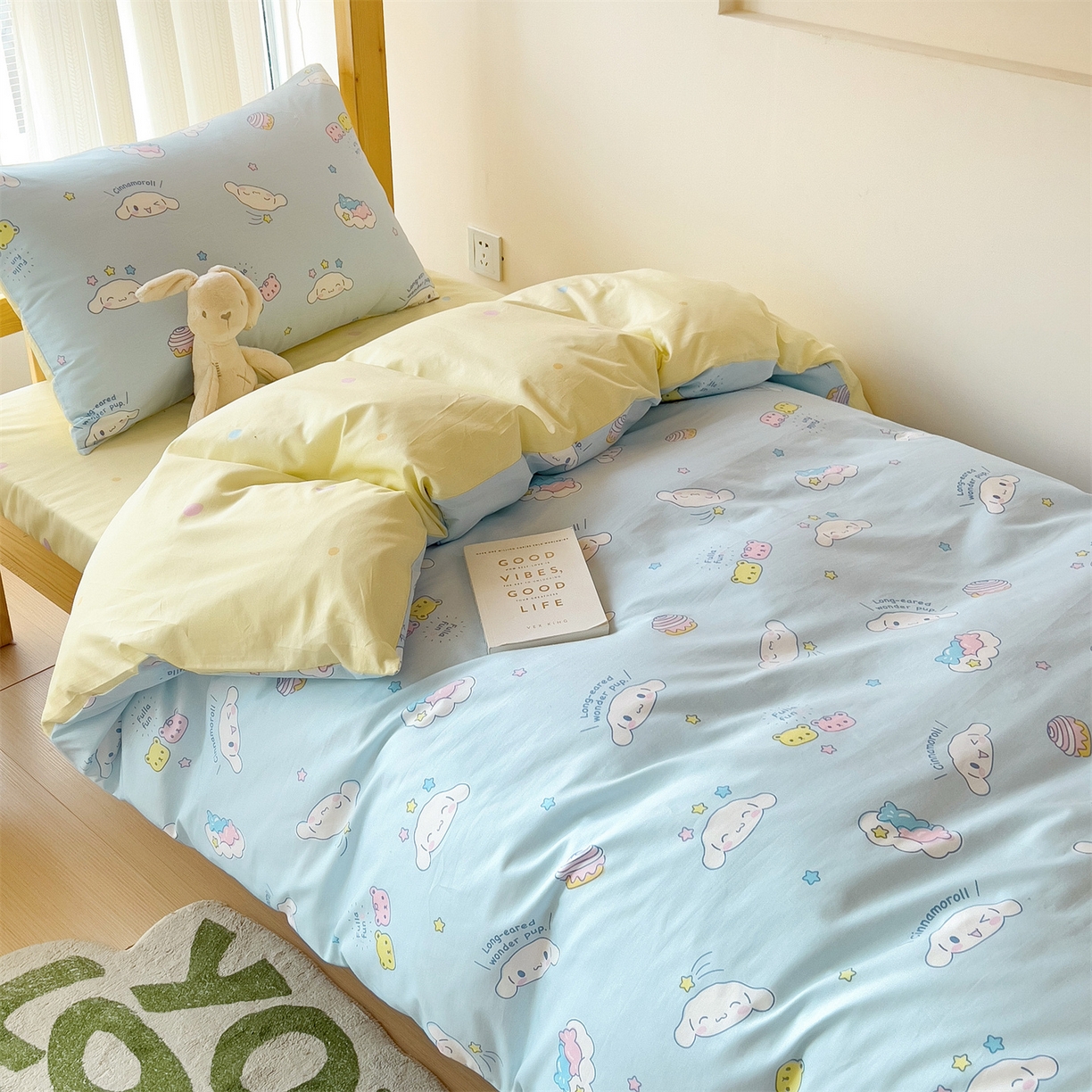 91家纺网 家纺一手货源 找家纺 名兮家居 2025-全棉纯棉13372经典奥特曼-三丽鸥学生床多件套【含防伪标】 蛋糕玉桂狗