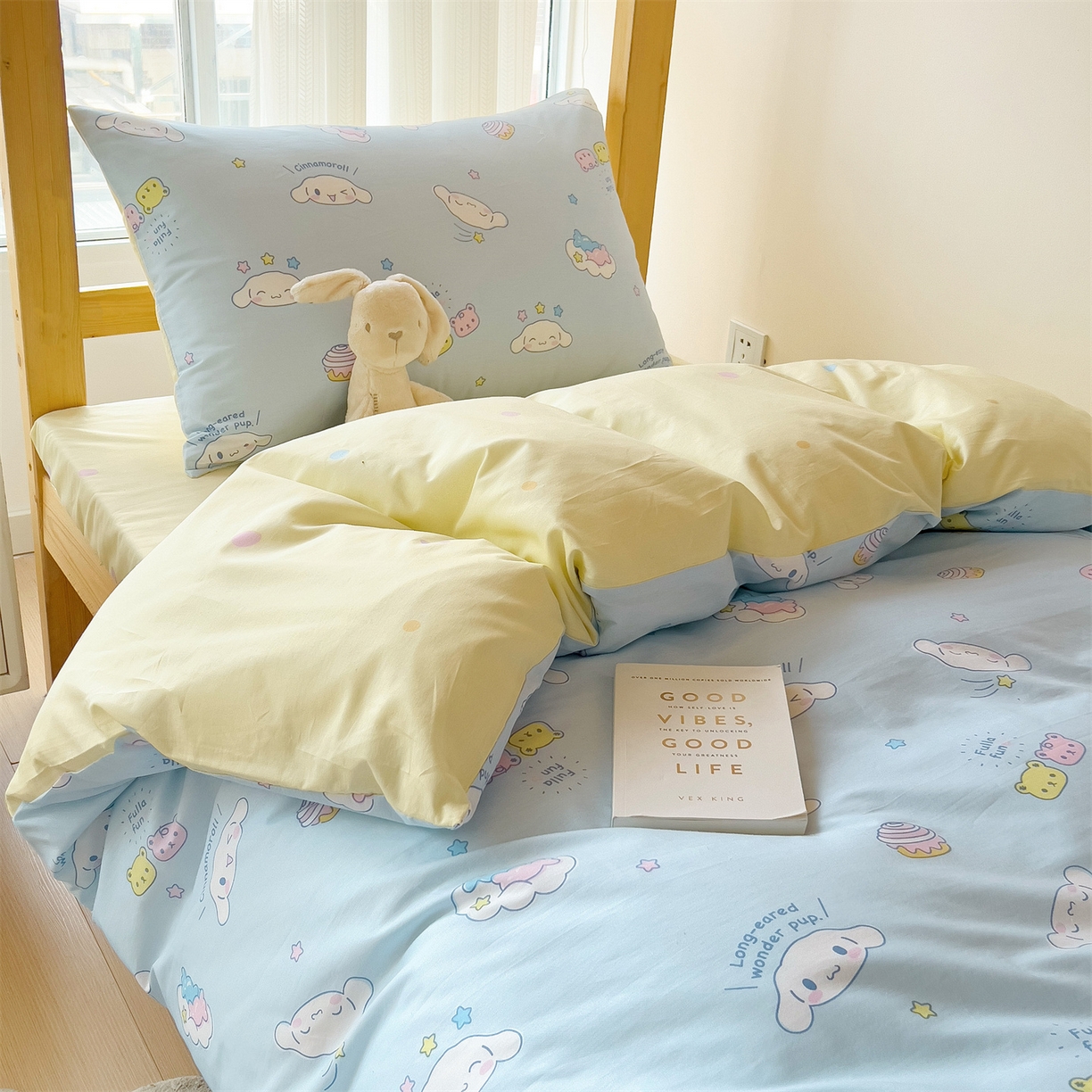 91家纺网 家纺一手货源 找家纺 名兮家居 2025-全棉纯棉13372经典奥特曼-三丽鸥学生床多件套【含防伪标】 蛋糕玉桂狗