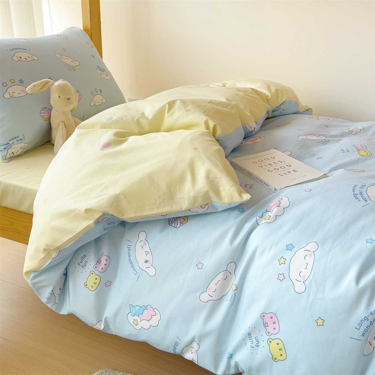 91家纺网 家纺一手货源 找家纺 名兮家居 2025-全棉纯棉13372经典奥特曼-三丽鸥学生床多件套【含防伪标】 蛋糕玉桂狗