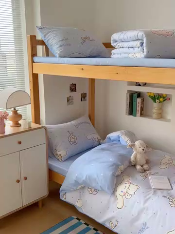 91家纺网 家纺一手货源 找家纺 名兮家居 2025-全棉纯棉13372经典奥特曼-三丽鸥学生床多件套【含防伪标】 点点玉桂狗