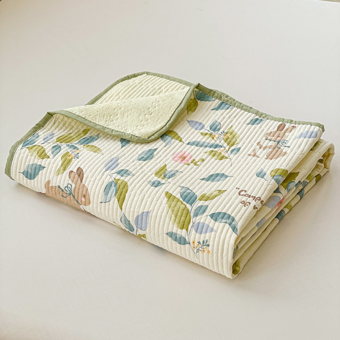 91家纺网 家纺一手货源 找家纺 富馨莱 2025春夏新款纯棉夹棉单床盖床盖单件薄床垫 摩登