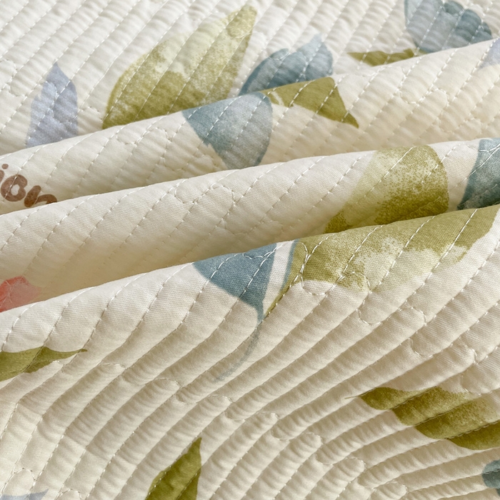 91家纺网 家纺一手货源 找家纺 富馨莱 2025春夏新款纯棉夹棉单床盖床盖单件薄床垫 摩登