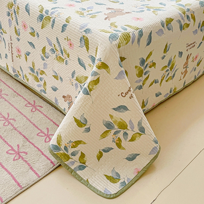 91家纺网 家纺一手货源 找家纺 富馨莱 2025春夏新款纯棉夹棉单床盖床盖单件薄床垫 摩登