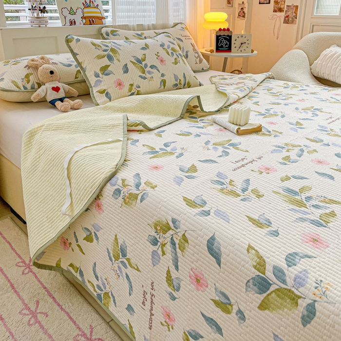 91家纺网 家纺一手货源 找家纺 富馨莱 2025春夏新款纯棉夹棉单床盖床盖单件薄床垫 摩登