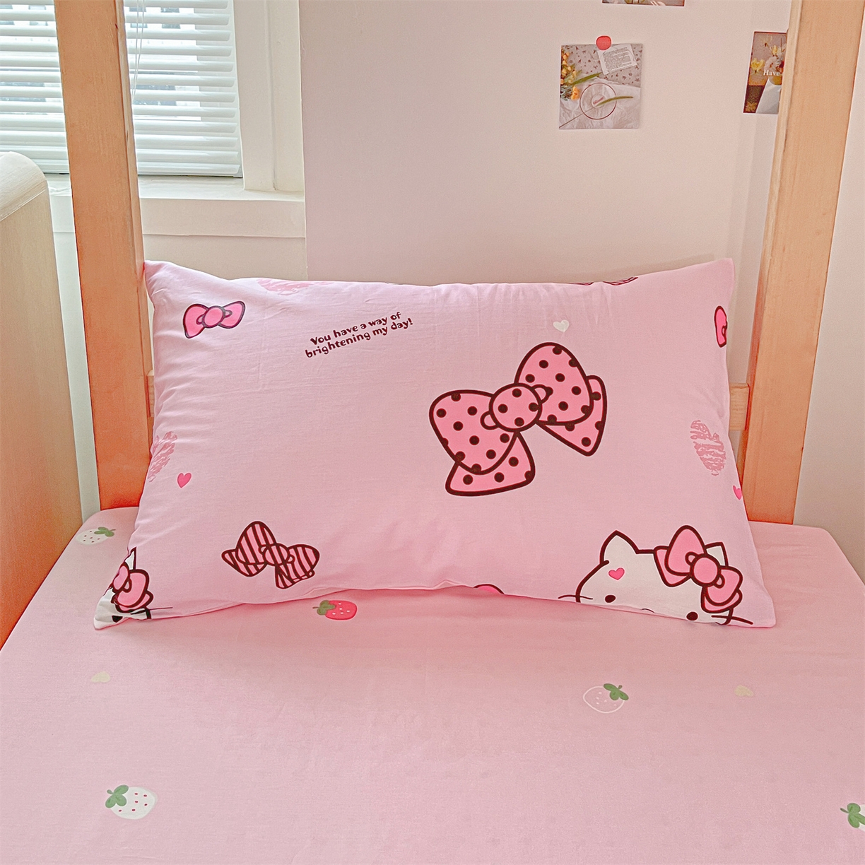 91家纺网 家纺一手货源 找家纺 名兮家居 2025-全棉纯棉13372经典奥特曼-三丽鸥学生床多件套【含防伪标】 蝴蝶结kt