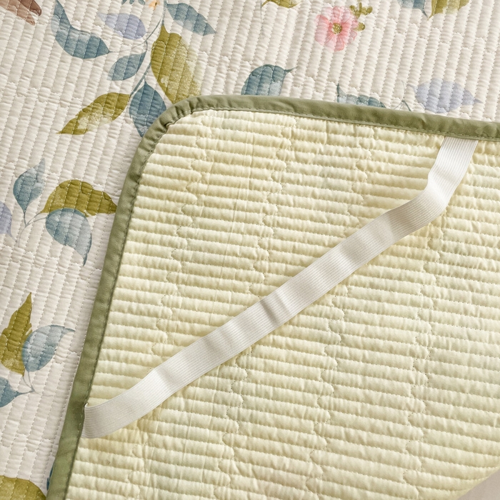 91家纺网 家纺一手货源 找家纺 富馨莱 2025春夏新款纯棉夹棉单床盖床盖单件薄床垫 摩登