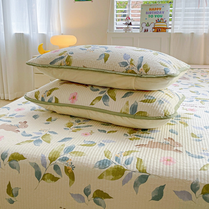 91家纺网 家纺一手货源 找家纺 富馨莱 2025春夏新款纯棉夹棉单床盖床盖单件薄床垫 摩登