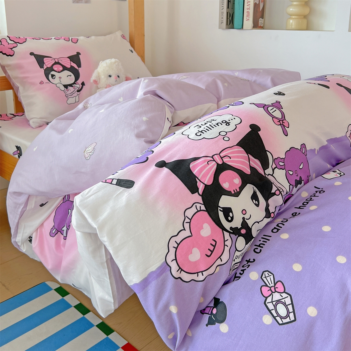 91家纺网 家纺一手货源 找家纺 名兮家居 2025-全棉纯棉13372经典奥特曼-三丽鸥学生床多件套【含防伪标】 美美库洛米