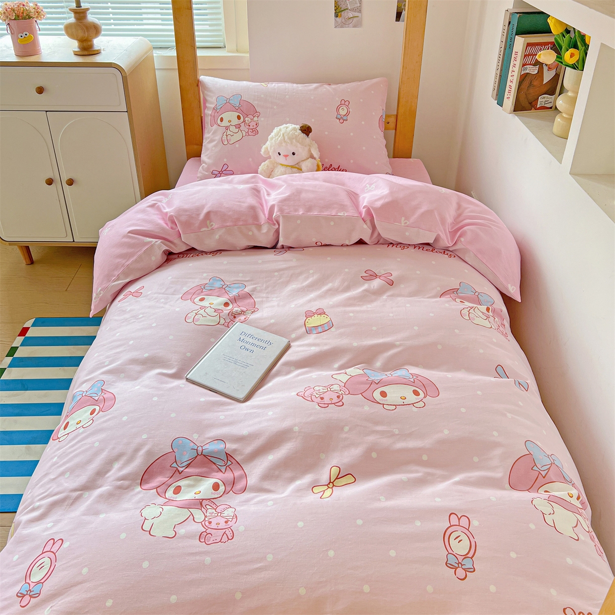 名兮家居 2025-全棉纯棉13372经典奥特曼-三丽鸥学生床多件套【含防伪标】 魔法美乐蒂