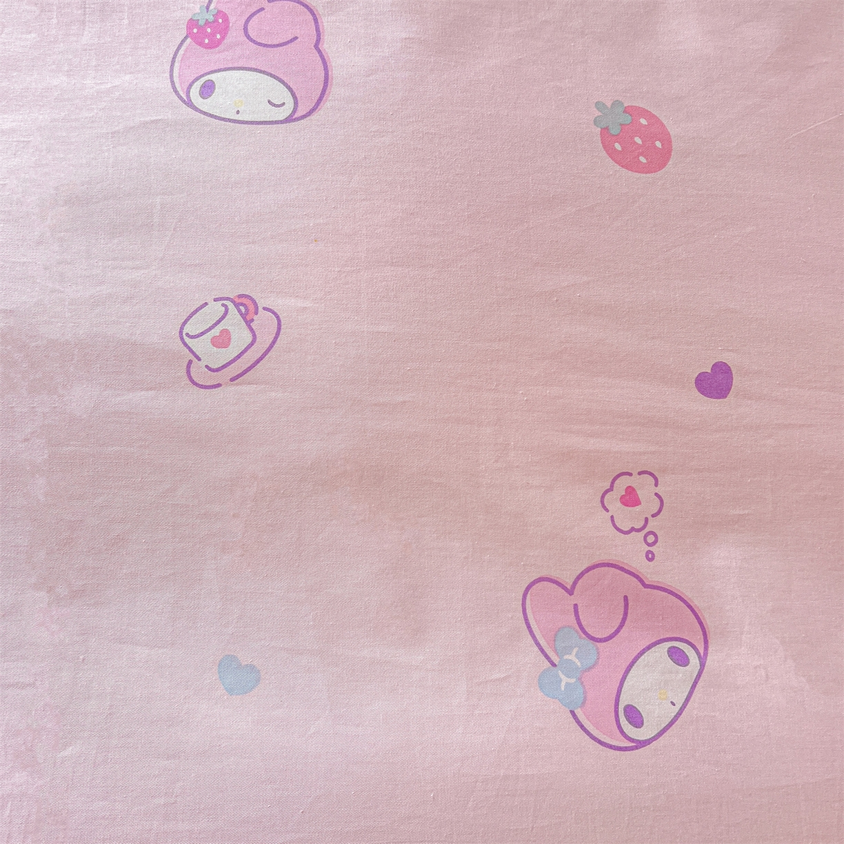 91家纺网 家纺一手货源 找家纺 名兮家居 2025-全棉纯棉13372经典奥特曼-三丽鸥学生床多件套【含防伪标】 俏皮美乐蒂