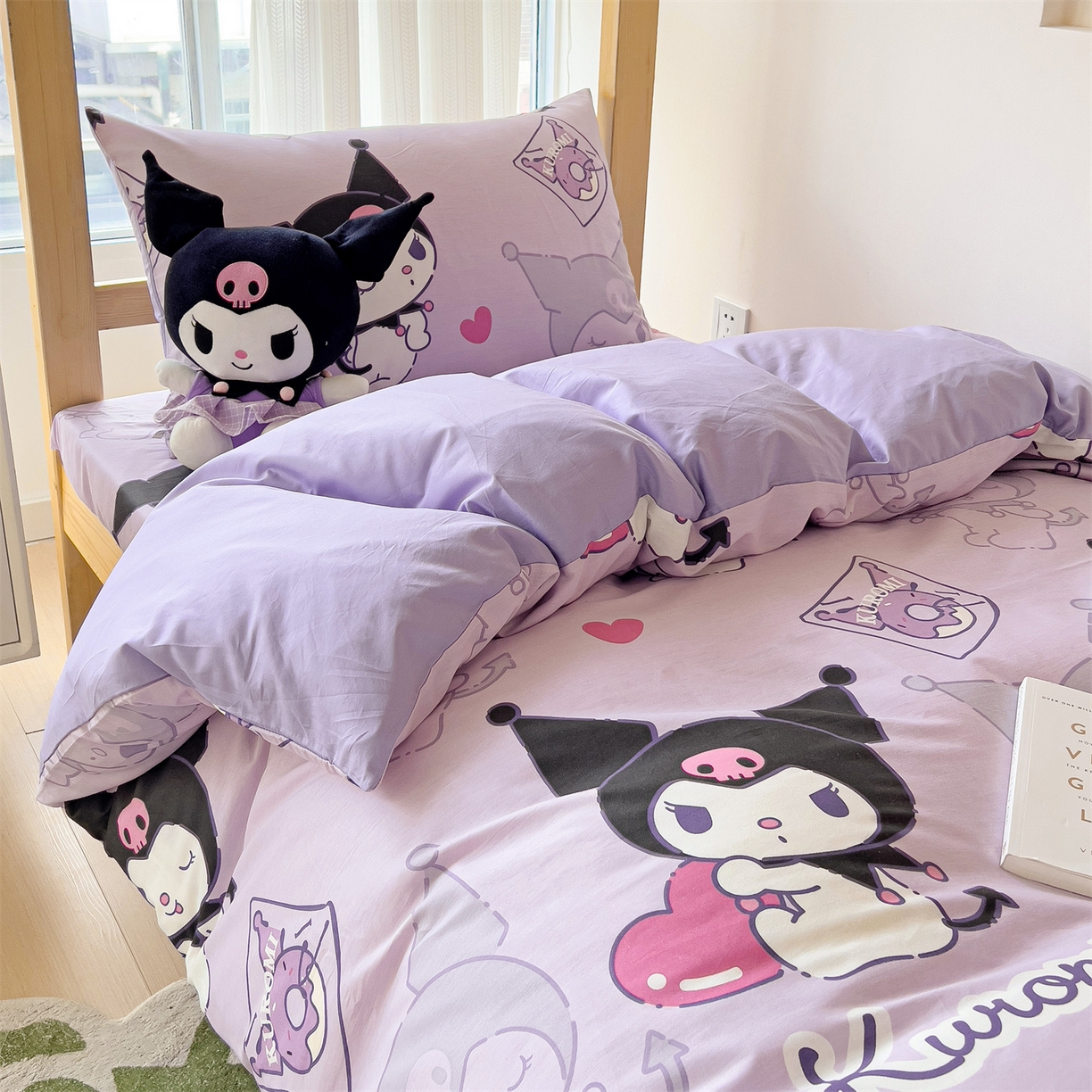 91家纺网 家纺一手货源 找家纺 名兮家居 2025-全棉纯棉13372经典奥特曼-三丽鸥学生床多件套【含防伪标】 情书库洛米