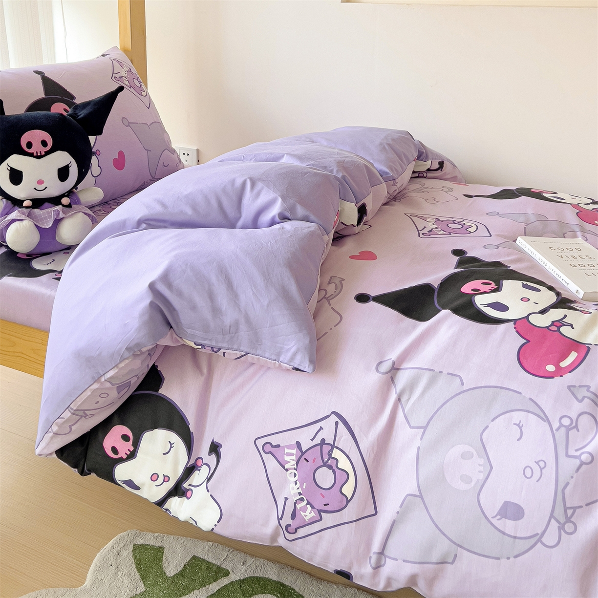 91家纺网 家纺一手货源 找家纺 名兮家居 2025-全棉纯棉13372经典奥特曼-三丽鸥学生床多件套【含防伪标】 情书库洛米