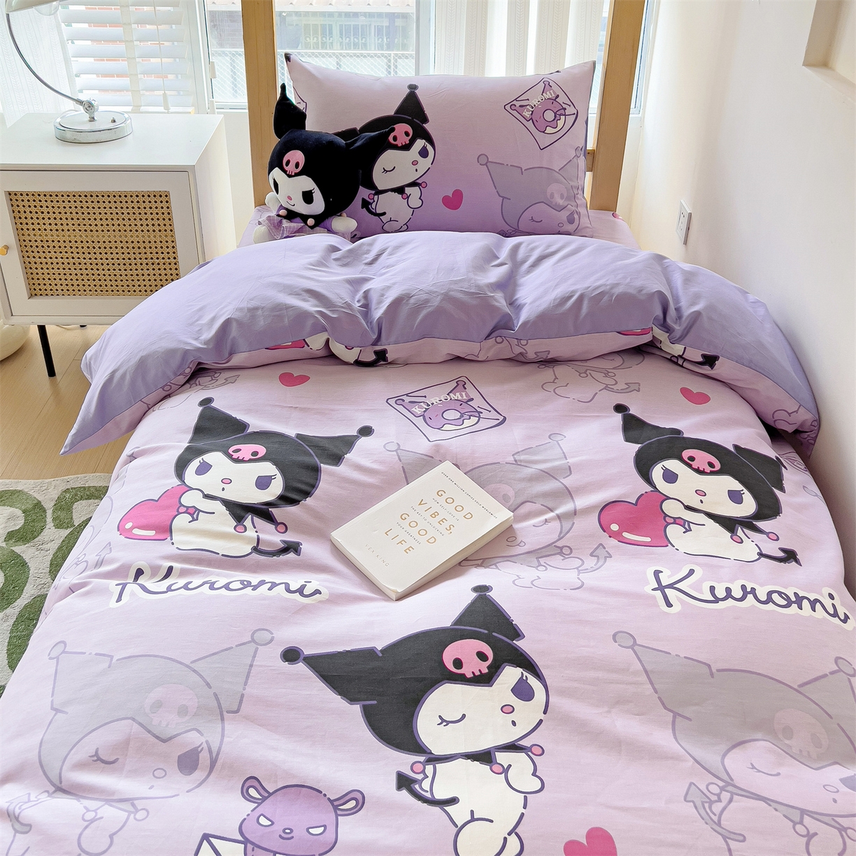 名兮家居 2025-全棉纯棉13372经典奥特曼-三丽鸥学生床多件套【含防伪标】 情书库洛米