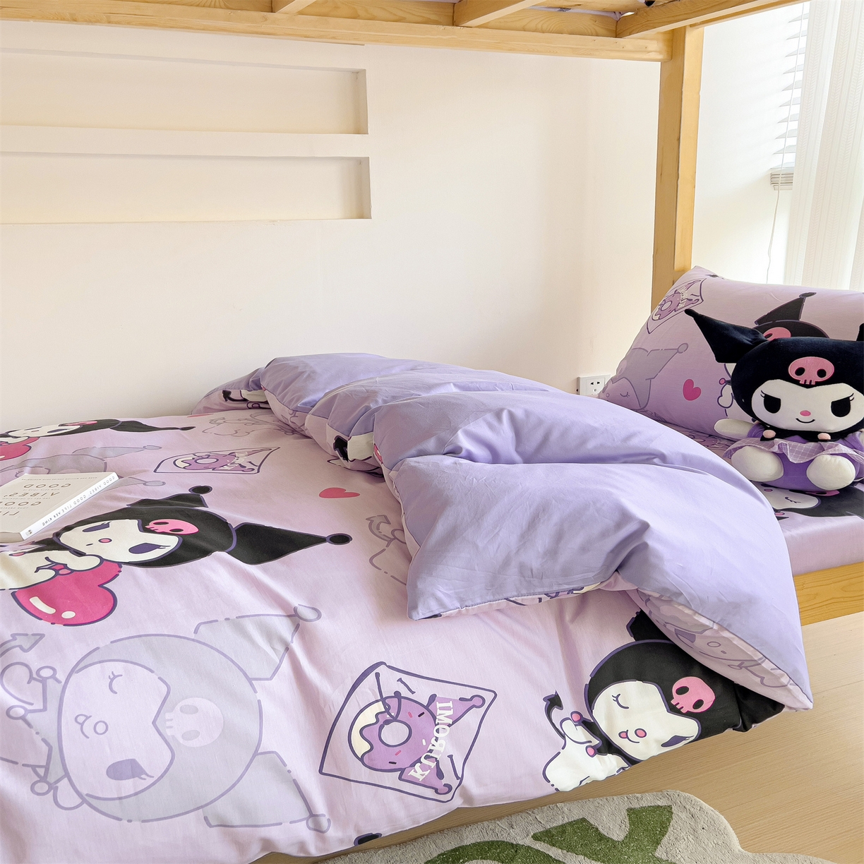 91家纺网 家纺一手货源 找家纺 名兮家居 2025-全棉纯棉13372经典奥特曼-三丽鸥学生床多件套【含防伪标】 情书库洛米