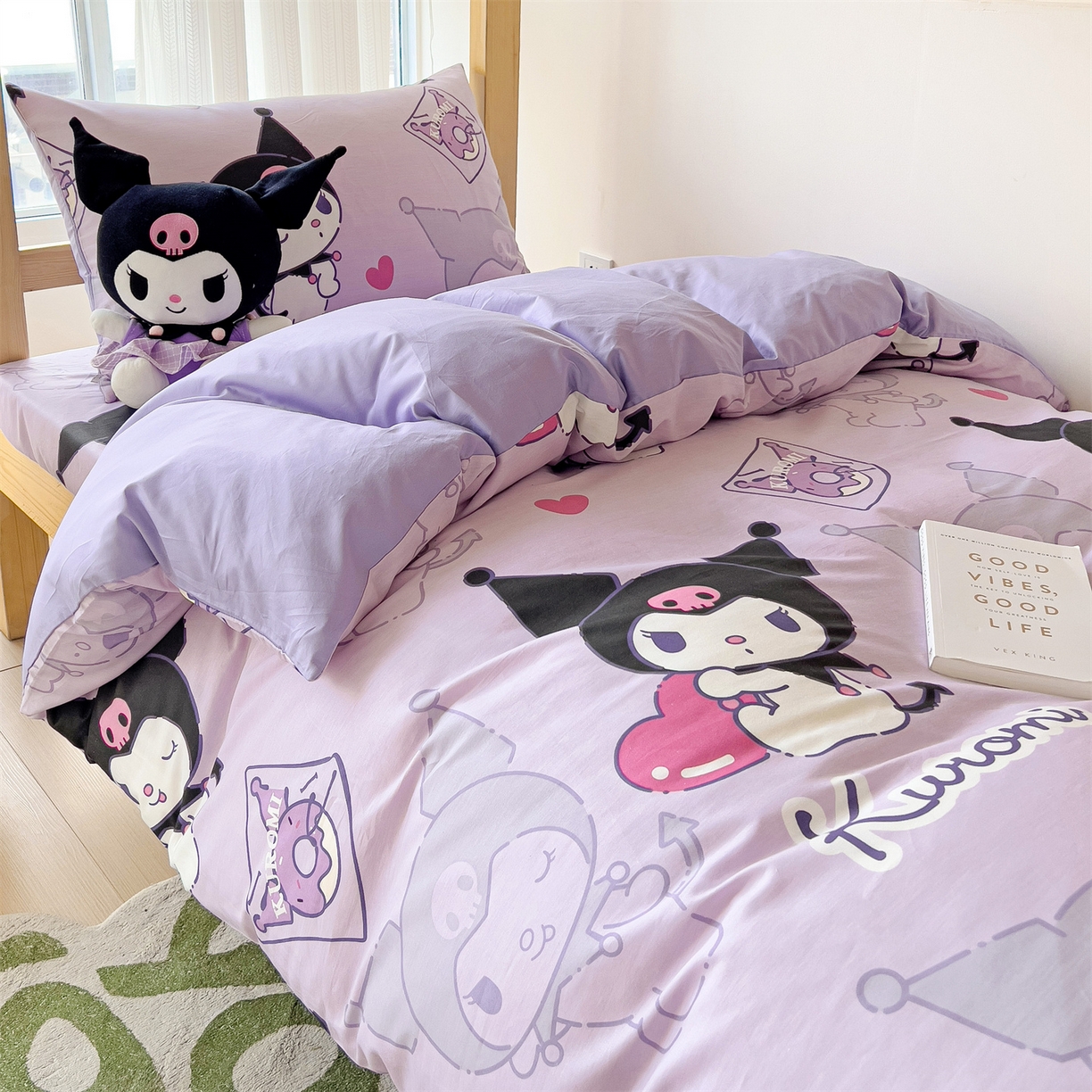 91家纺网 家纺一手货源 找家纺 名兮家居 2025-全棉纯棉13372经典奥特曼-三丽鸥学生床多件套【含防伪标】 情书库洛米