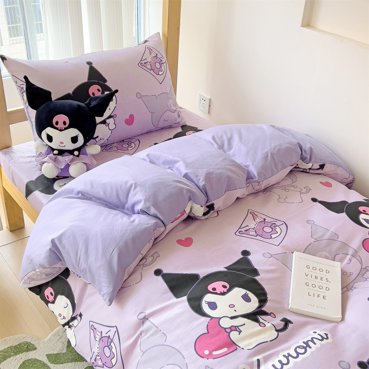 91家纺网 家纺一手货源 找家纺 名兮家居 2025-全棉纯棉13372经典奥特曼-三丽鸥学生床多件套【含防伪标】 情书库洛米