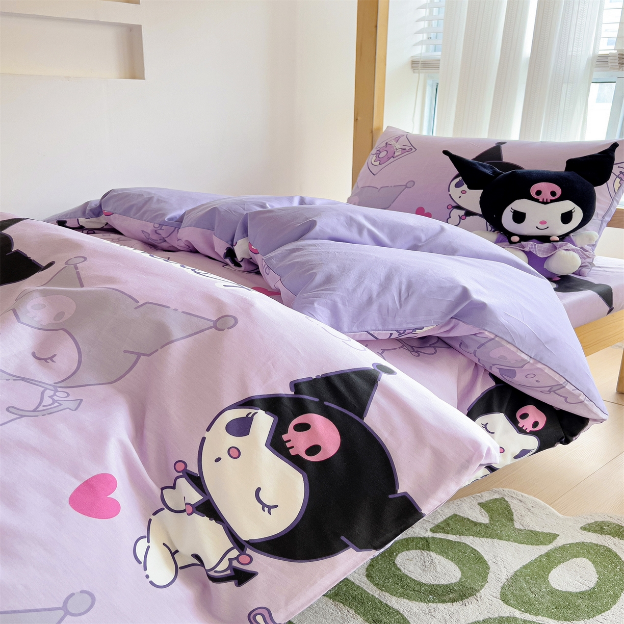 91家纺网 家纺一手货源 找家纺 名兮家居 2025-全棉纯棉13372经典奥特曼-三丽鸥学生床多件套【含防伪标】 情书库洛米