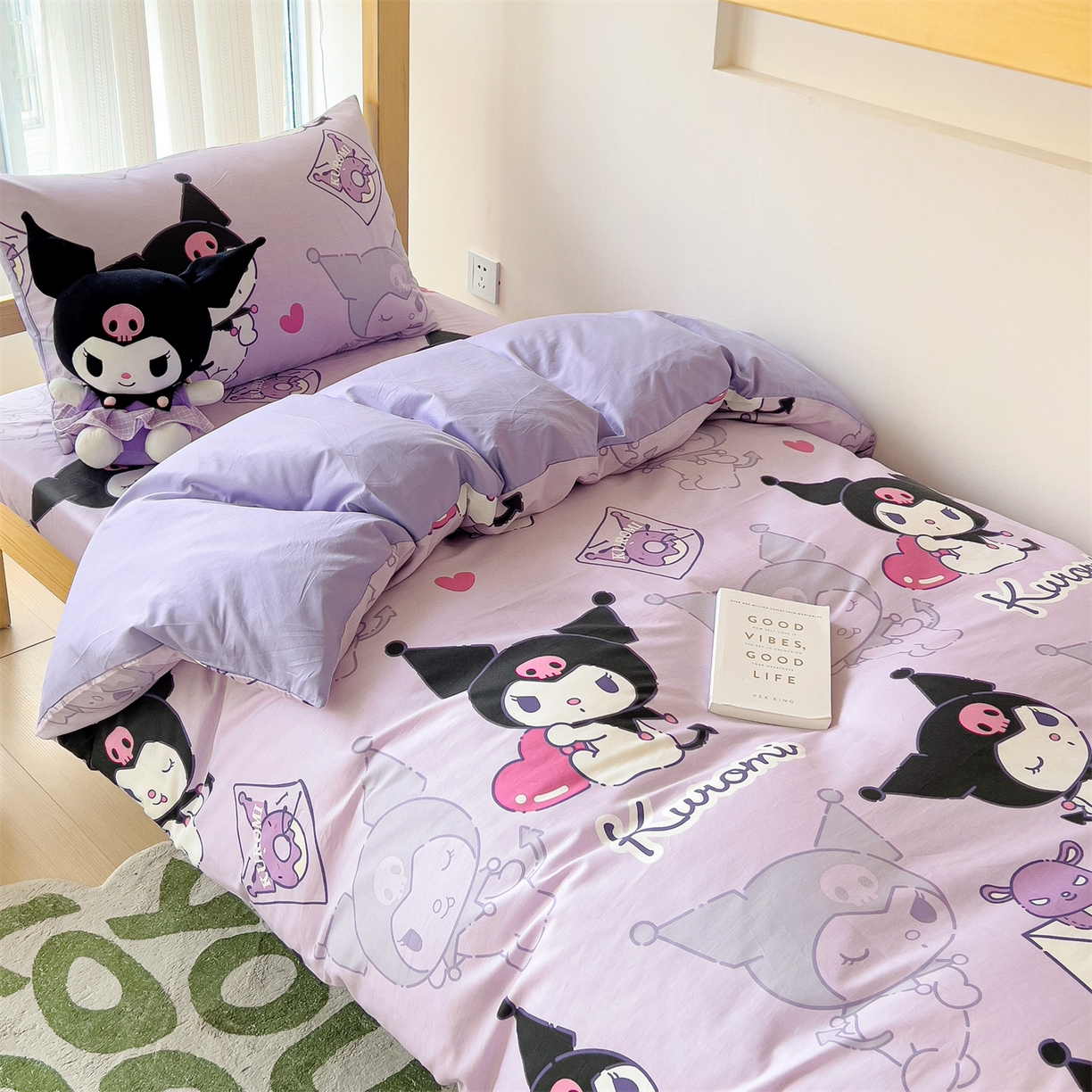 91家纺网 家纺一手货源 找家纺 名兮家居 2025-全棉纯棉13372经典奥特曼-三丽鸥学生床多件套【含防伪标】 情书库洛米