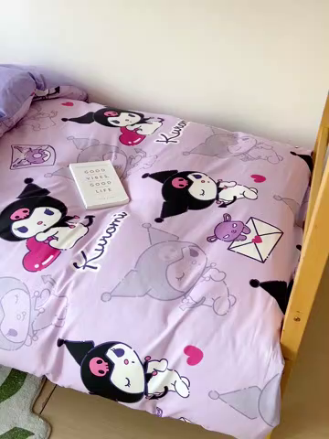 91家纺网 家纺一手货源 找家纺 名兮家居 2025-全棉纯棉13372经典奥特曼-三丽鸥学生床多件套【含防伪标】 情书库洛米