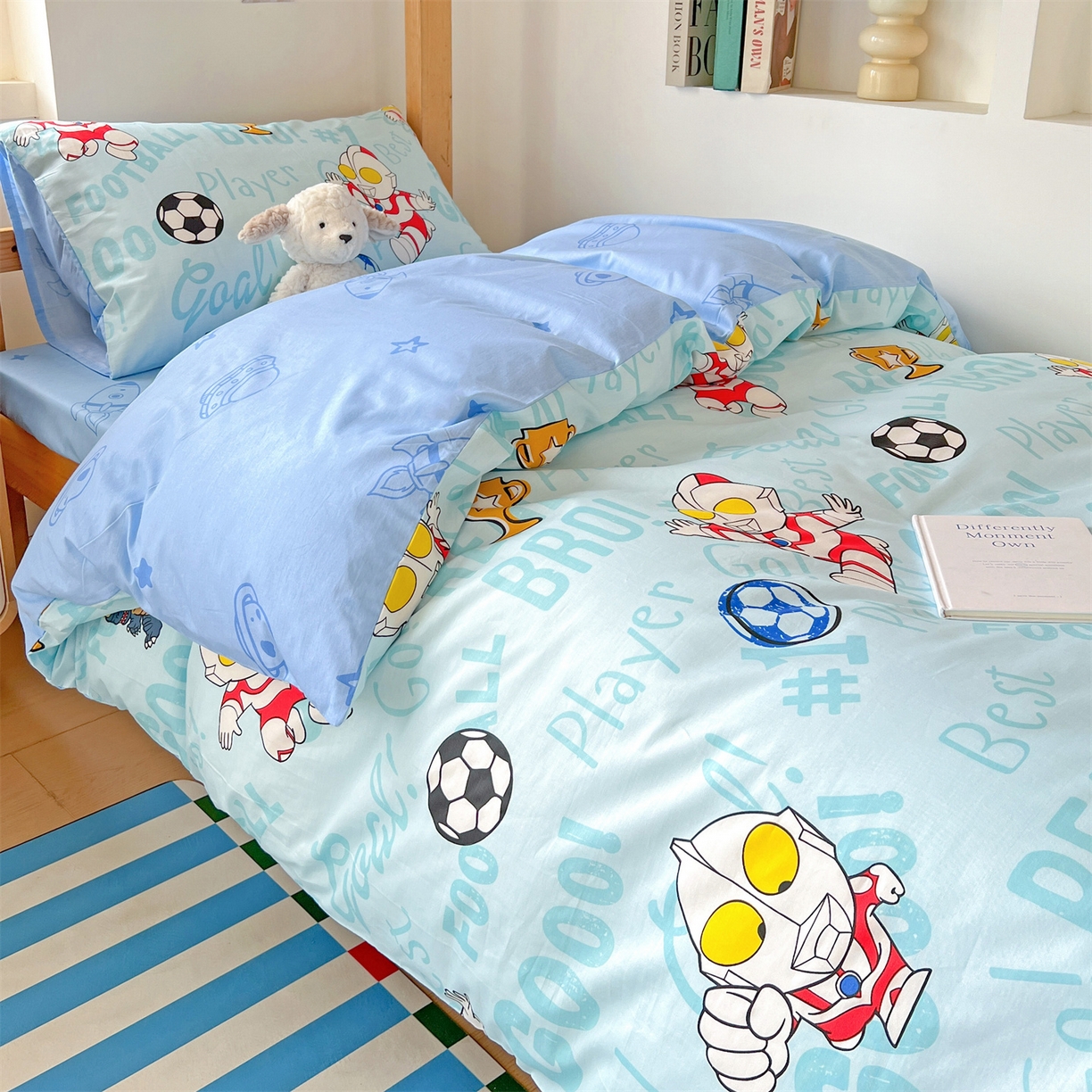 91家纺网 家纺一手货源 找家纺 名兮家居 2025-全棉纯棉13372经典奥特曼-三丽鸥学生床多件套【含防伪标】 世界杯