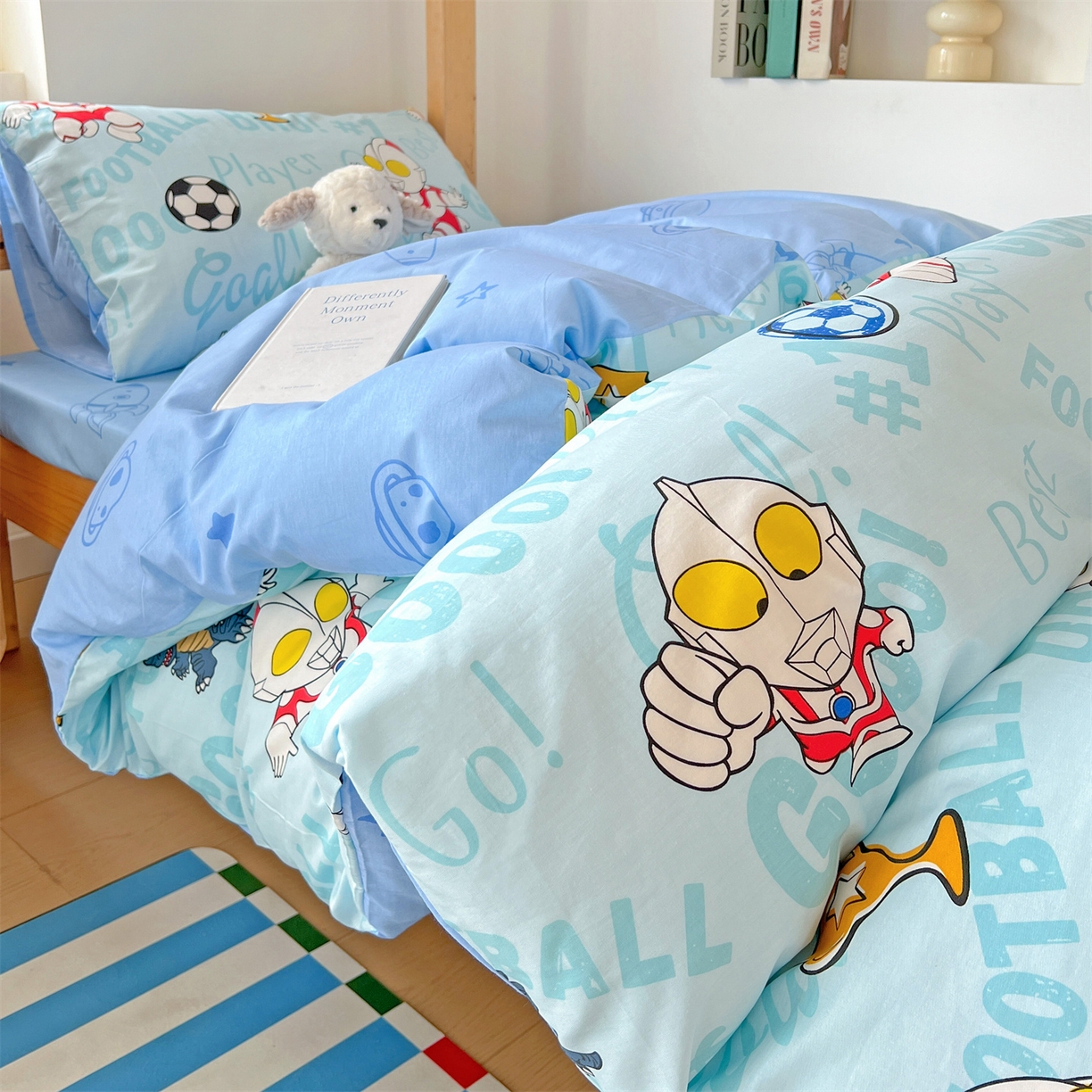 91家纺网 家纺一手货源 找家纺 名兮家居 2025-全棉纯棉13372经典奥特曼-三丽鸥学生床多件套【含防伪标】 世界杯