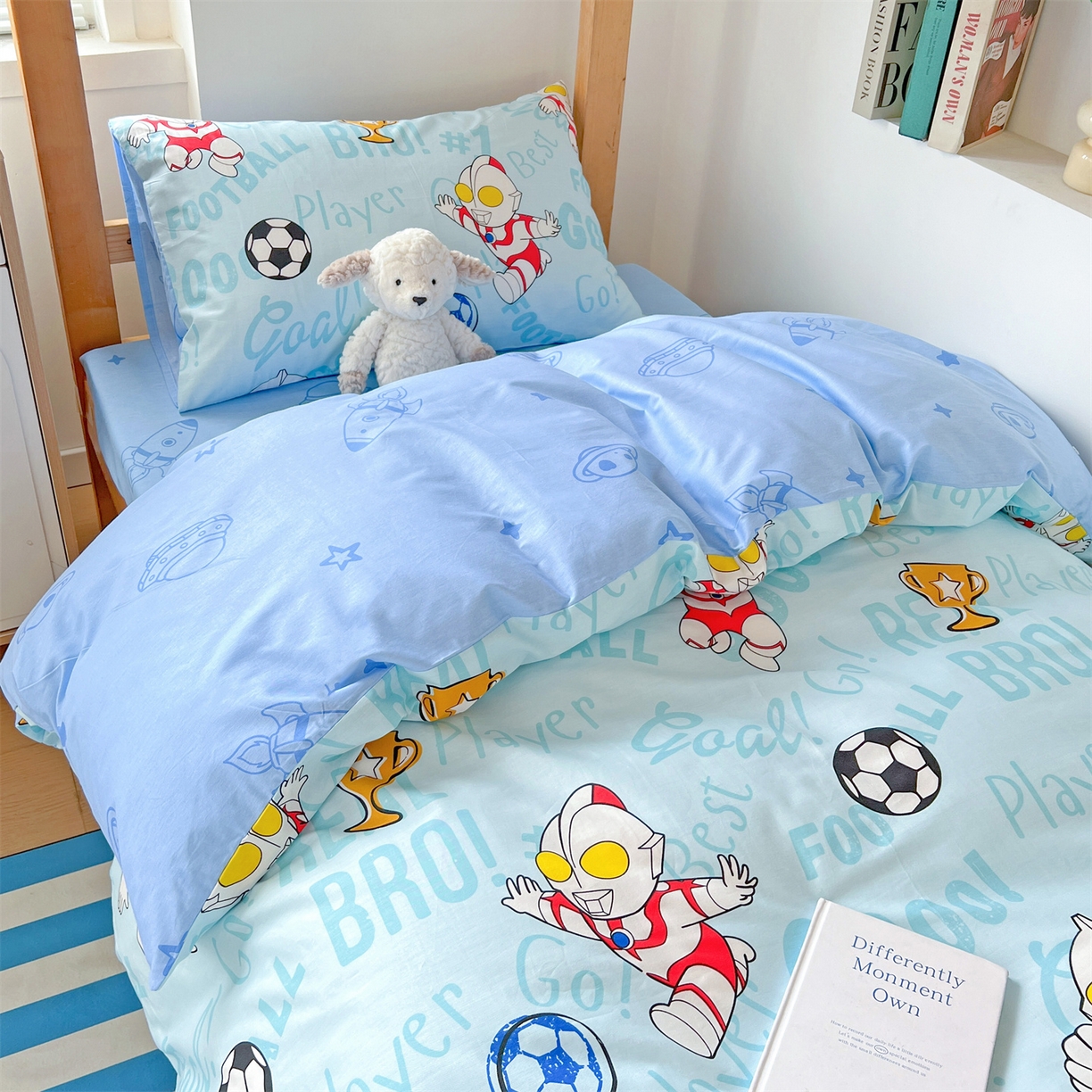 91家纺网 家纺一手货源 找家纺 名兮家居 2025-全棉纯棉13372经典奥特曼-三丽鸥学生床多件套【含防伪标】 世界杯