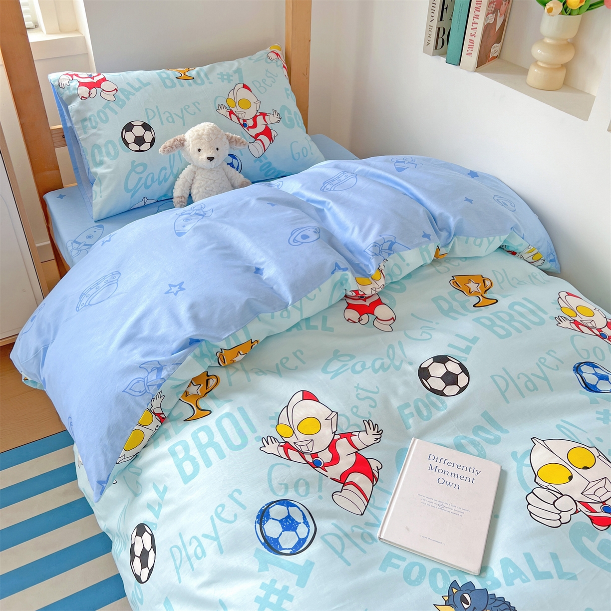 91家纺网 家纺一手货源 找家纺 名兮家居 2025-全棉纯棉13372经典奥特曼-三丽鸥学生床多件套【含防伪标】 世界杯