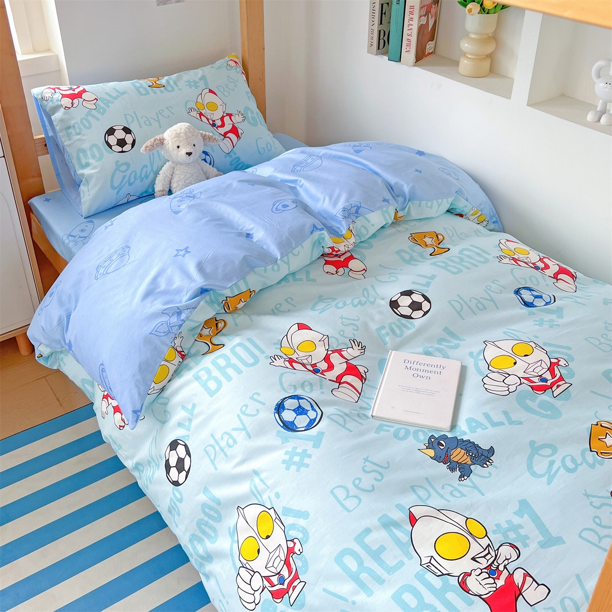91家纺网 家纺一手货源 找家纺 名兮家居 2025-全棉纯棉13372经典奥特曼-三丽鸥学生床多件套【含防伪标】 世界杯
