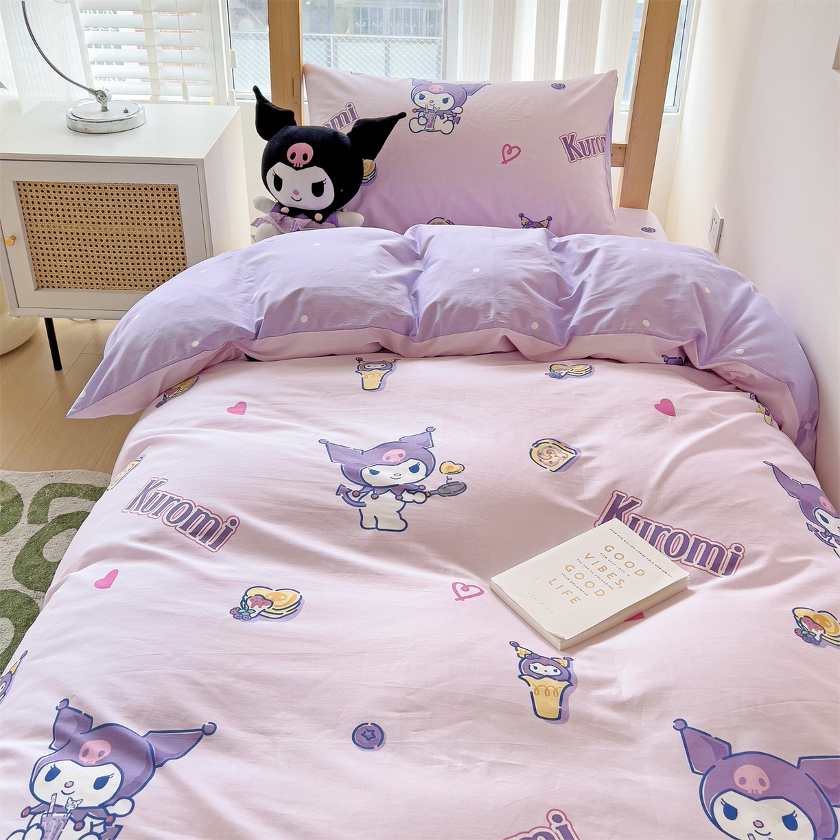 名兮家居 2025-全棉纯棉13372经典奥特曼-三丽鸥学生床多件套【含防伪标】 甜筒库洛米