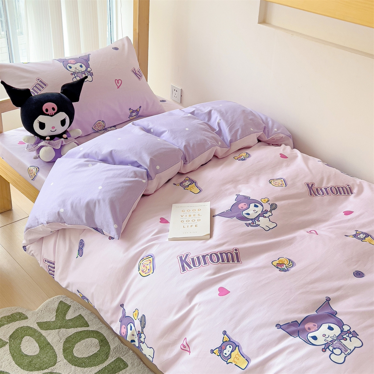 91家纺网 家纺一手货源 找家纺 名兮家居 2025-全棉纯棉13372经典奥特曼-三丽鸥学生床多件套【含防伪标】 甜筒库洛米