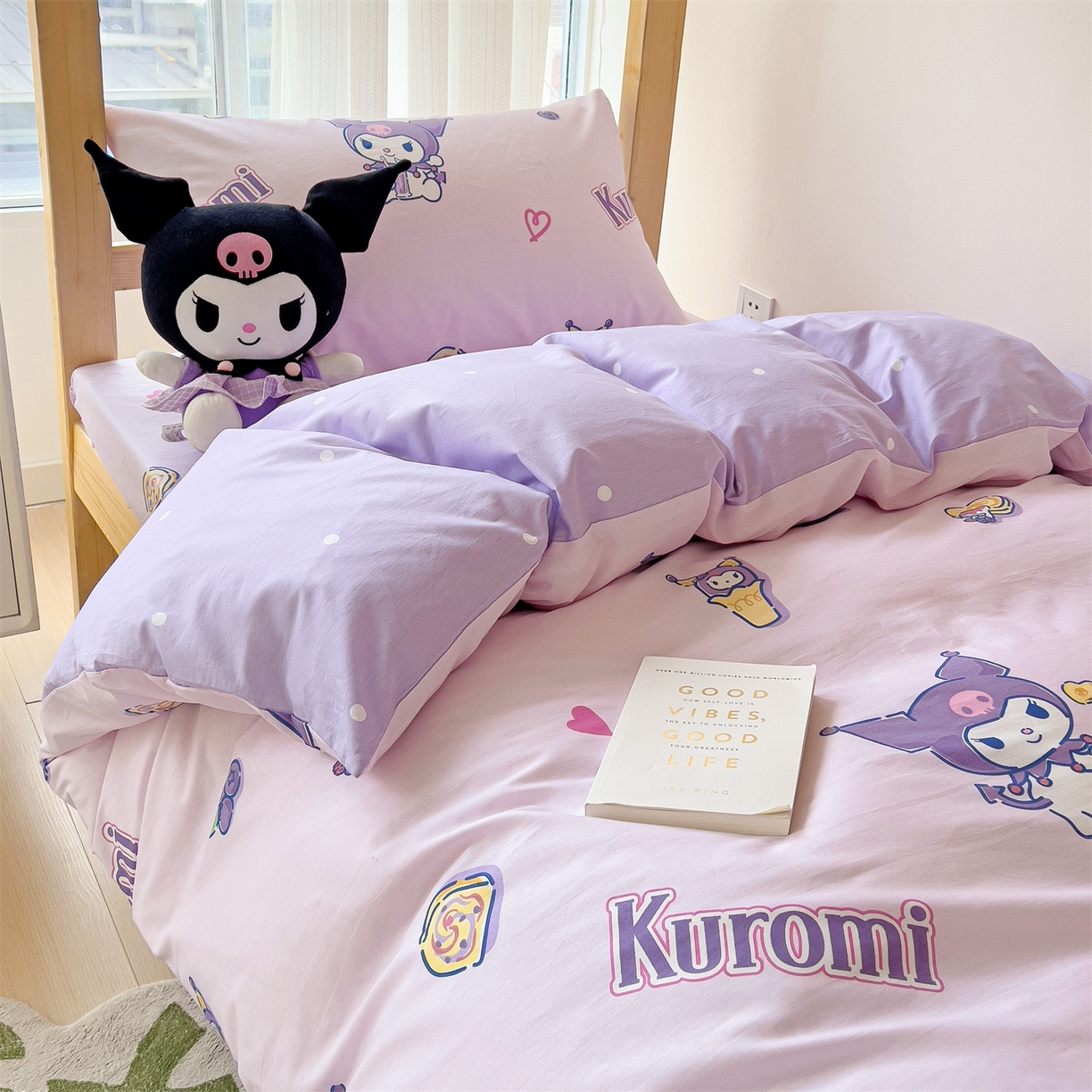 91家纺网 家纺一手货源 找家纺 名兮家居 2025-全棉纯棉13372经典奥特曼-三丽鸥学生床多件套【含防伪标】 甜筒库洛米