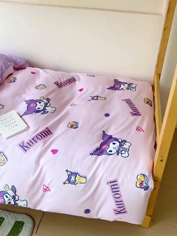 91家纺网 家纺一手货源 找家纺 名兮家居 2025-全棉纯棉13372经典奥特曼-三丽鸥学生床多件套【含防伪标】 甜筒库洛米