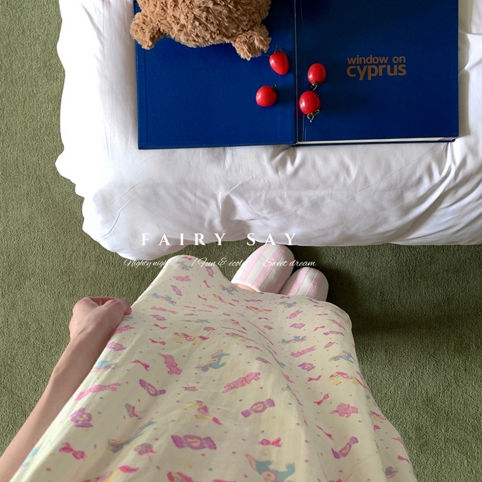 91家纺网 家纺一手货源 找家纺 妍景家居生活馆 2025新款纱布吊带睡裙 软糖兔子