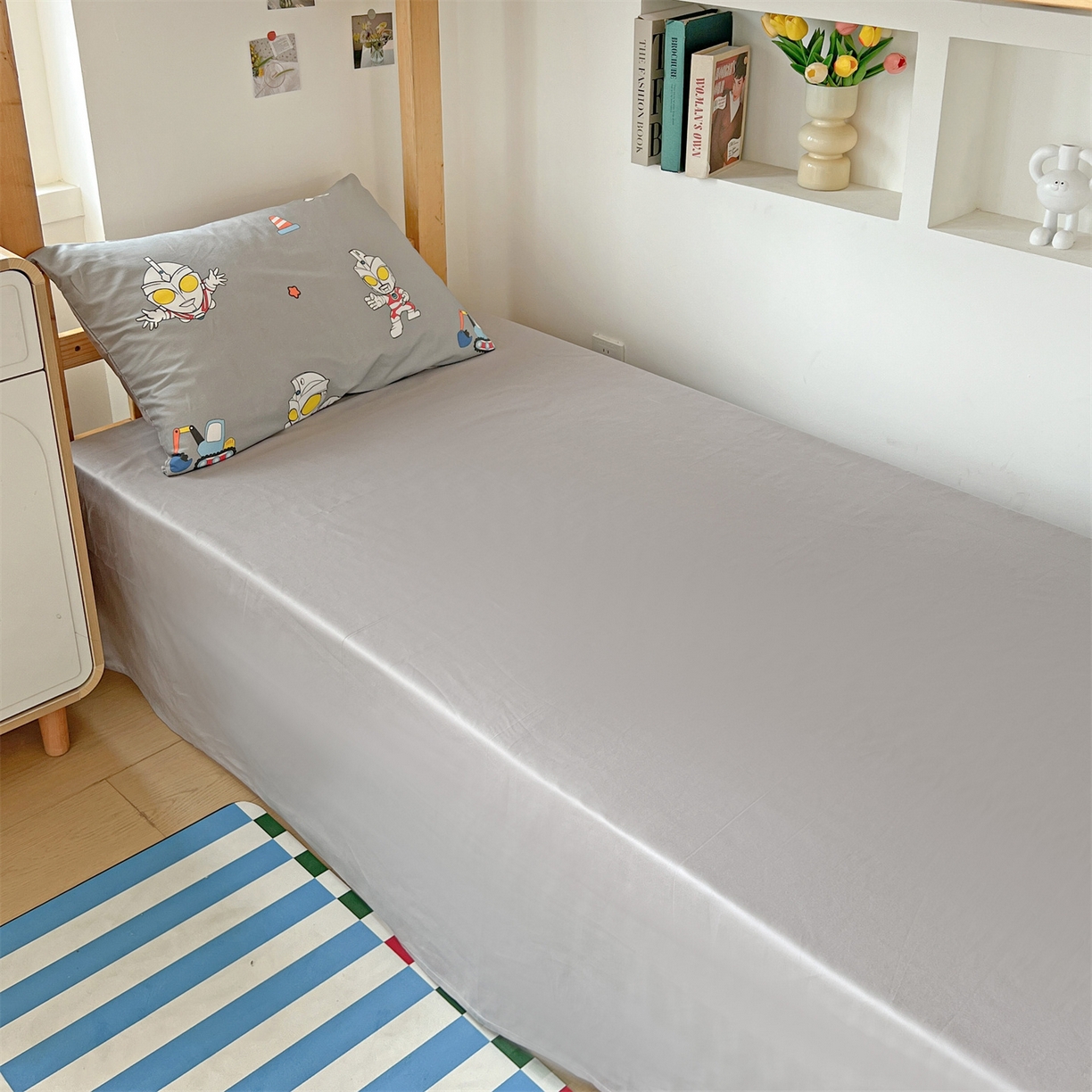 91家纺网 家纺一手货源 找家纺 名兮家居 2025-全棉纯棉13372经典奥特曼-三丽鸥学生床多件套【含防伪标】 宇宙小分队