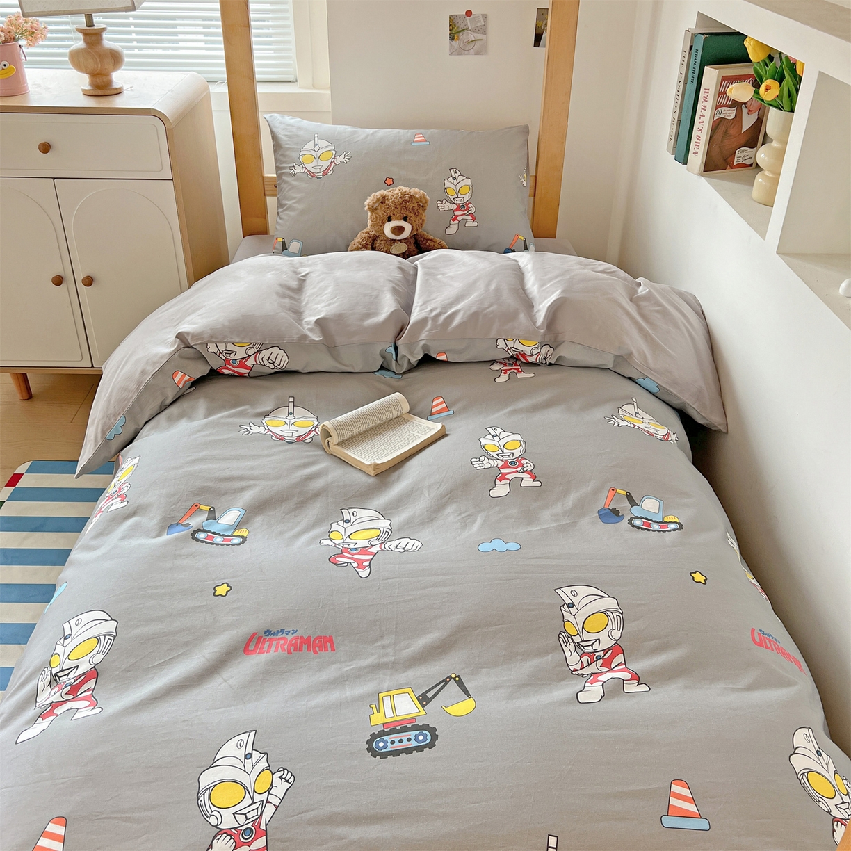 名兮家居 2025-全棉纯棉13372经典奥特曼-三丽鸥学生床多件套【含防伪标】 宇宙小分队