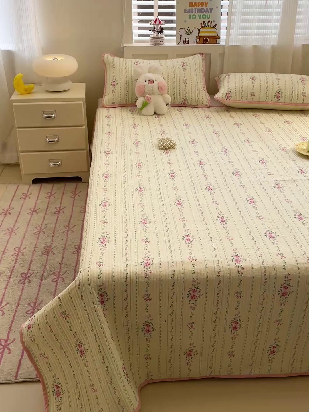 91家纺网 家纺一手货源 找家纺 富馨莱 2025春夏新款纯棉夹棉单床盖床盖单件薄床垫 莫奈