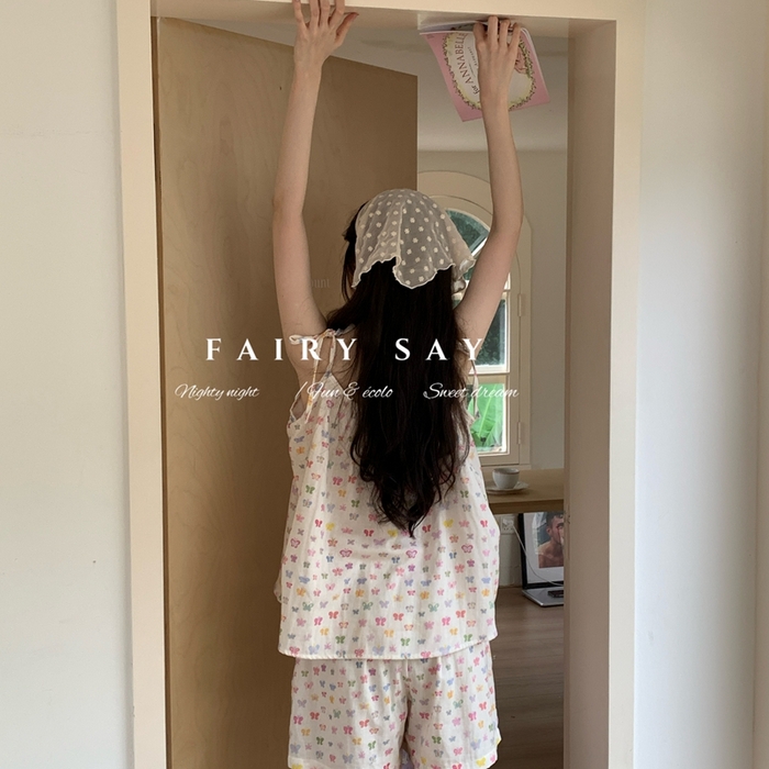 91家纺网 家纺一手货源 找家纺 （总）妍景家居生活馆 2025新款纱布吊带套装