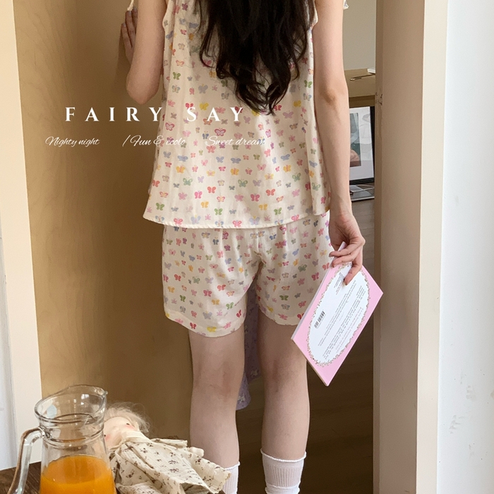 91家纺网 家纺一手货源 找家纺 （总）妍景家居生活馆 2025新款纱布吊带套装