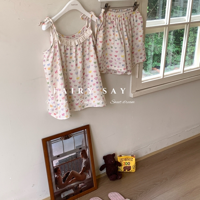 91家纺网 家纺一手货源 找家纺 （总）妍景家居生活馆 2025新款纱布吊带套装